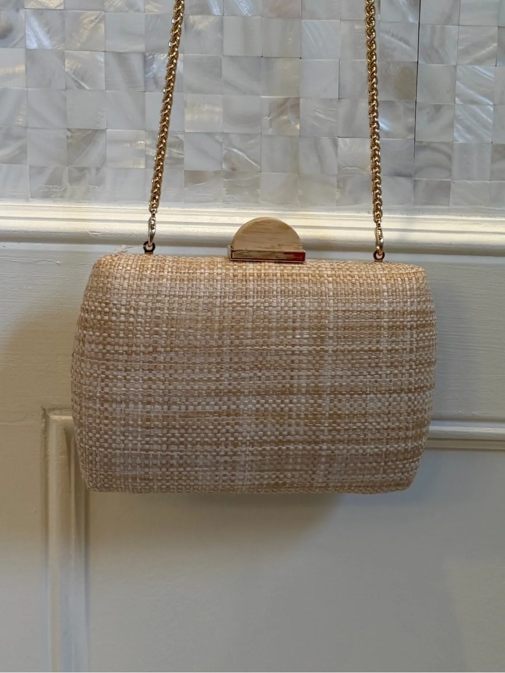 New Urban Expressions pebbles evening bag clutch crossbody bag chain strawberry